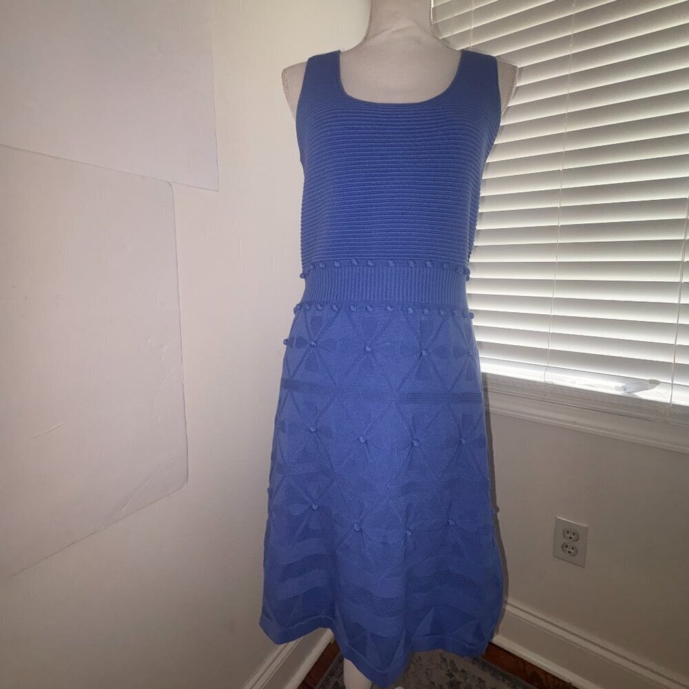 Milly New York Dress Size M Knit Flowers Textured